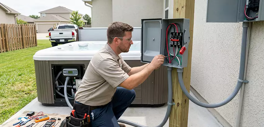 Outdoor Hot Tub Electrical Installation in Atlanta